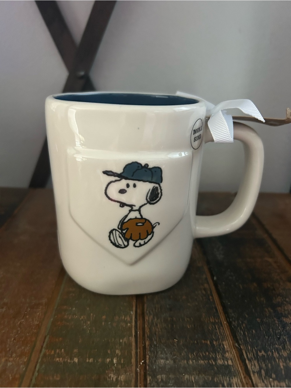 Rae Dunn Peanuts Snoopy Play Ball Baseball Mug New